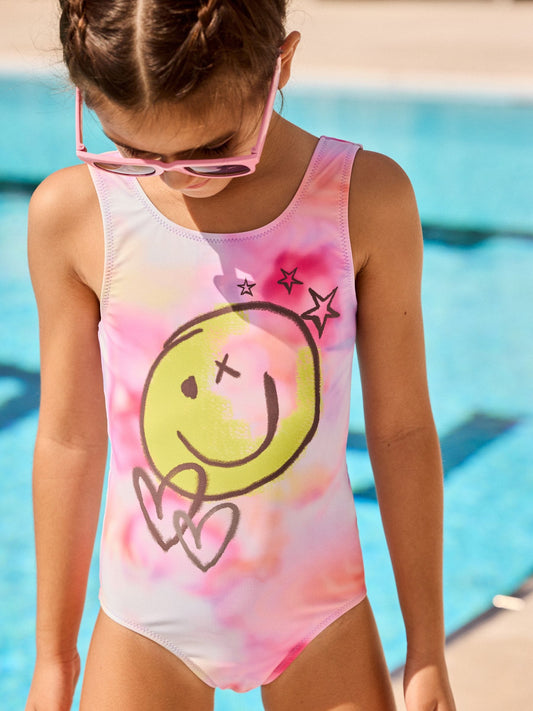 Tie Dye Smile Face Swimsuit (3-16yrs) image 3