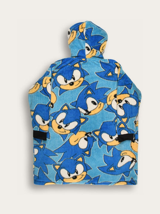 Dsiney Kidz - Brand Threads Blue Boys Sonic The Hedgehog Hooded Blanket image 2