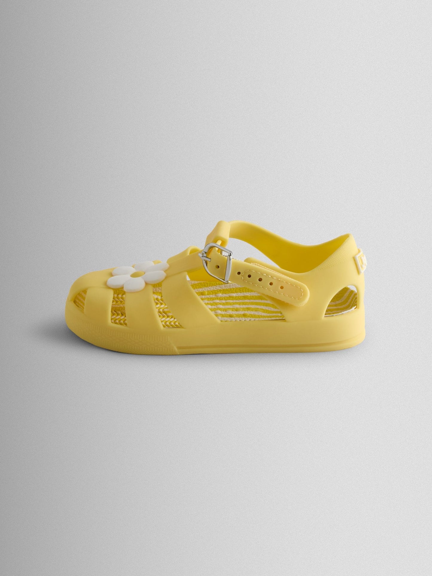 JoJo Maman Bébé Yellow Flower Jelly Sandals image 5