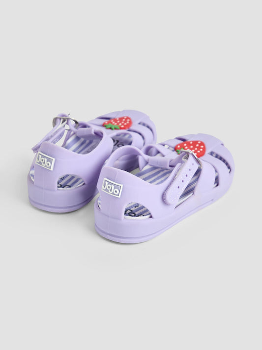 JoJo Maman Bébé Lilac Strawberry Jelly Sandals image 2