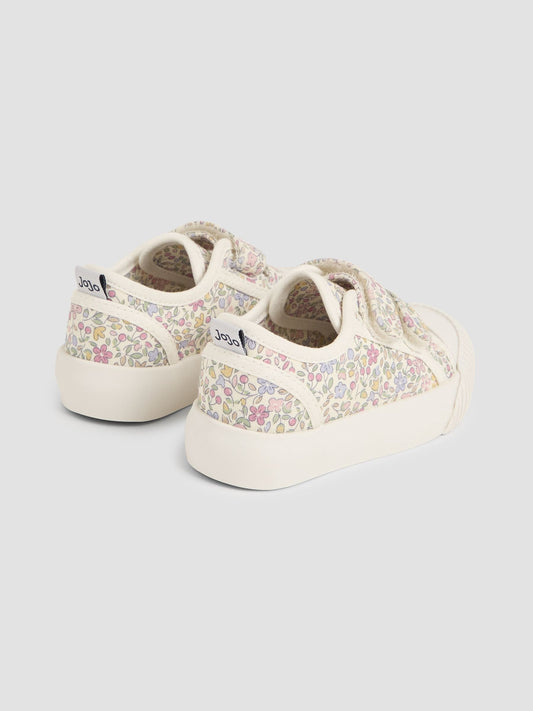 JoJo Maman Bébé Pink Double Strap Canvas Pumps image 2