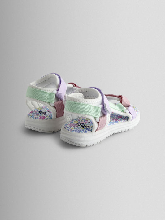JoJo Maman Bébé Lilac Adjustable Strap Sandals image 2