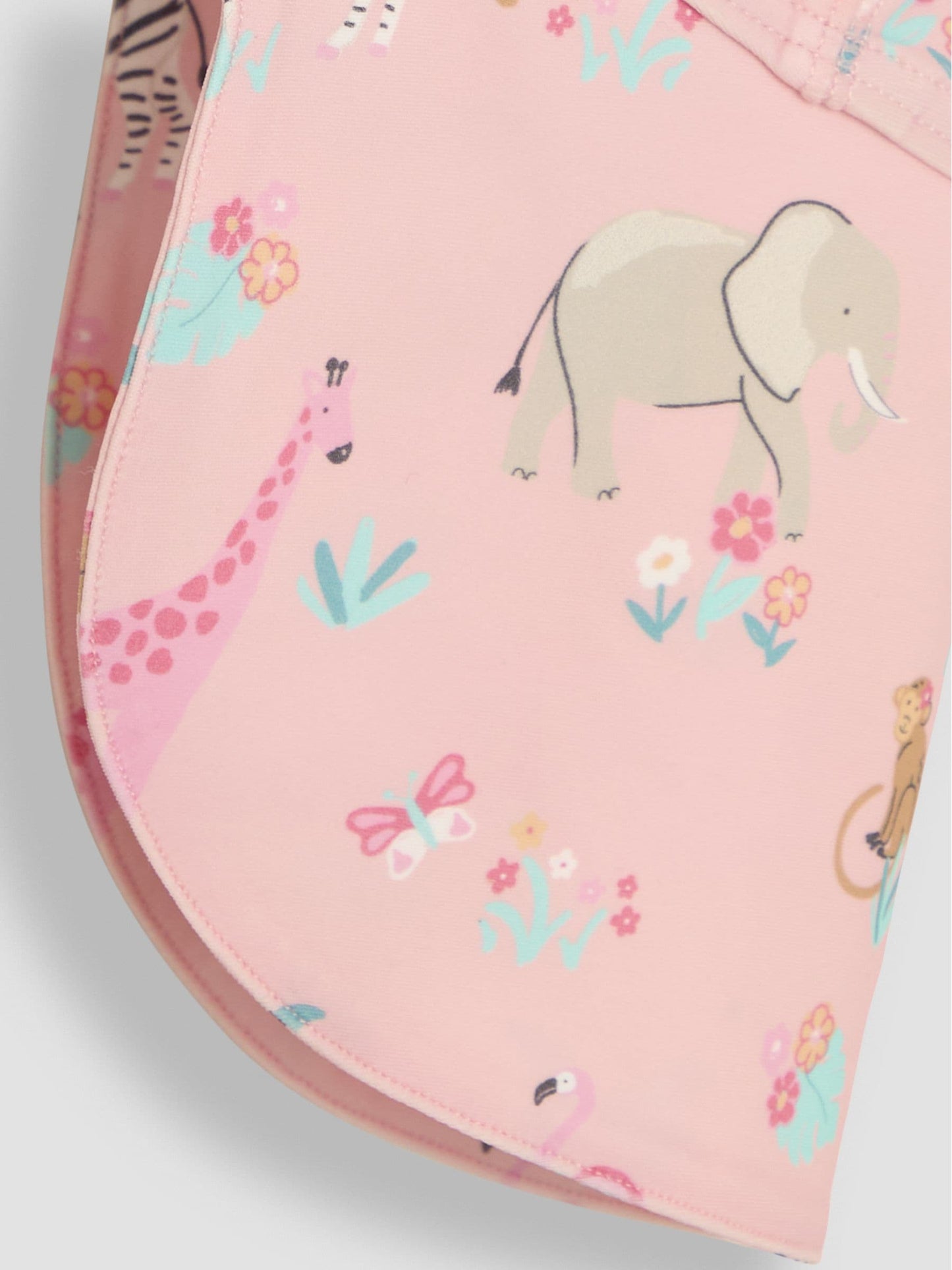 JoJo Maman Bébé Pink Safari UV Sun Protection Swim Hat image 3