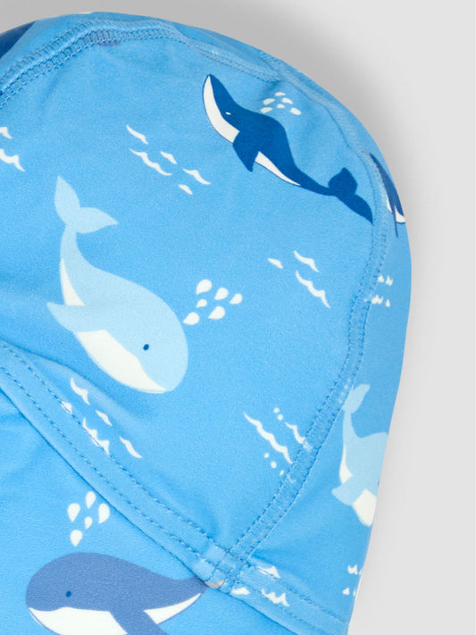 JoJo Maman Bébé Blue Whale UV Sun Protection Swim Hat image 2