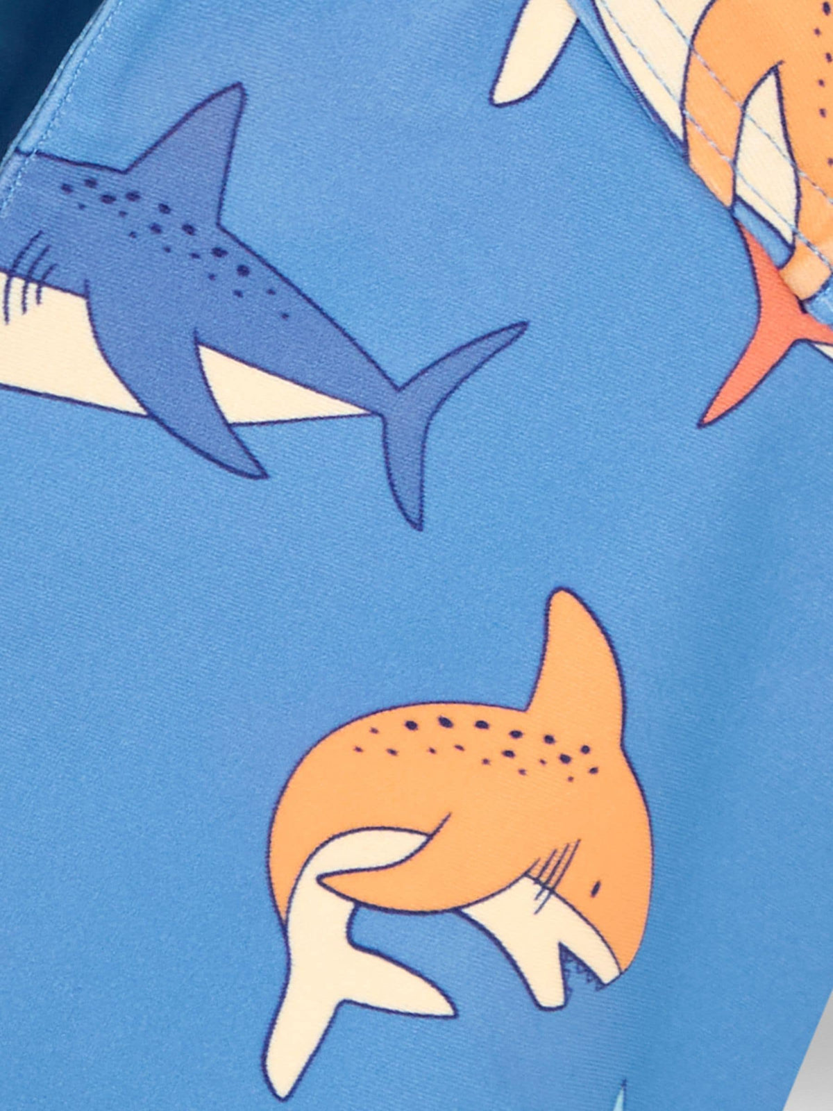 JoJo Maman Bébé Blue Shark UV Sun Protection Swim Hat image 3