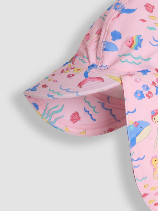 JoJo Maman Bébé Pink Mermaid UV Sun Protection Swim Hat image 2