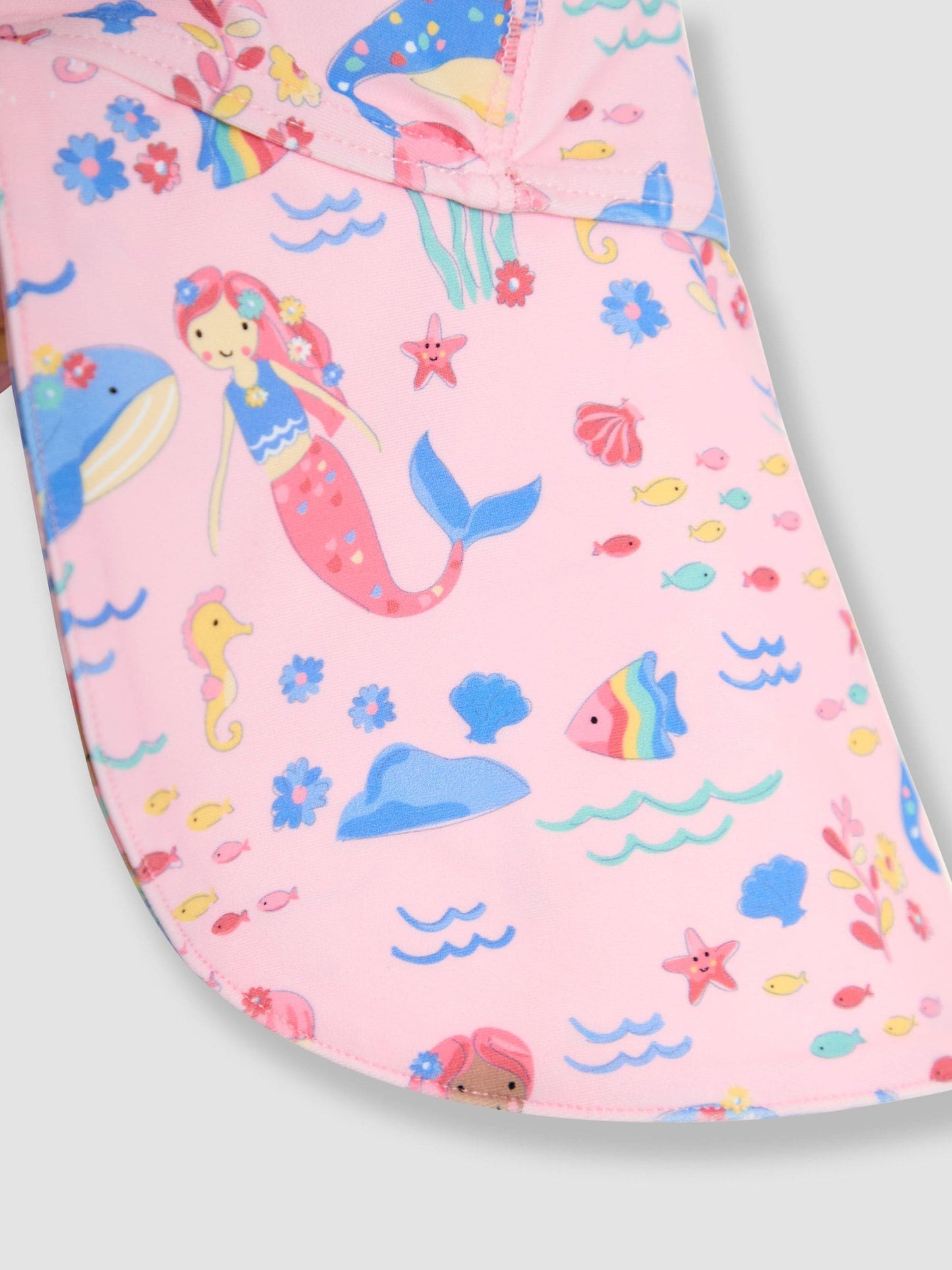 JoJo Maman Bébé Pink Mermaid UV Sun Protection Swim Hat image 3