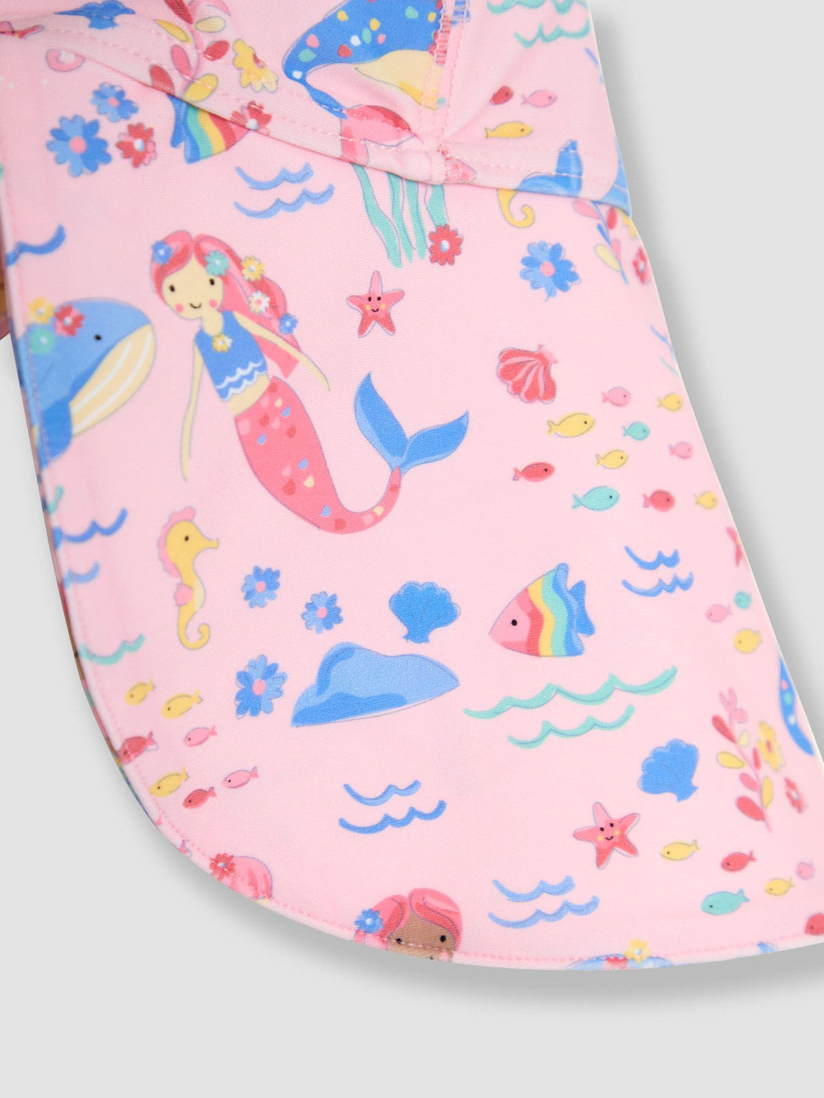 JoJo Maman Bébé Pink Mermaid UV Sun Protection Swim Hat image 3