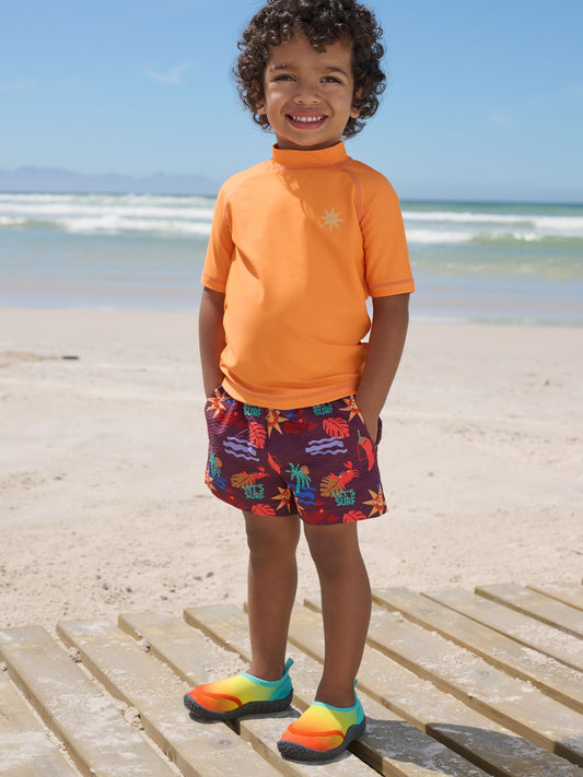 Dsiney Kidz - Bright Orange Ombre Standard Fit (F) Swim Socks image 2