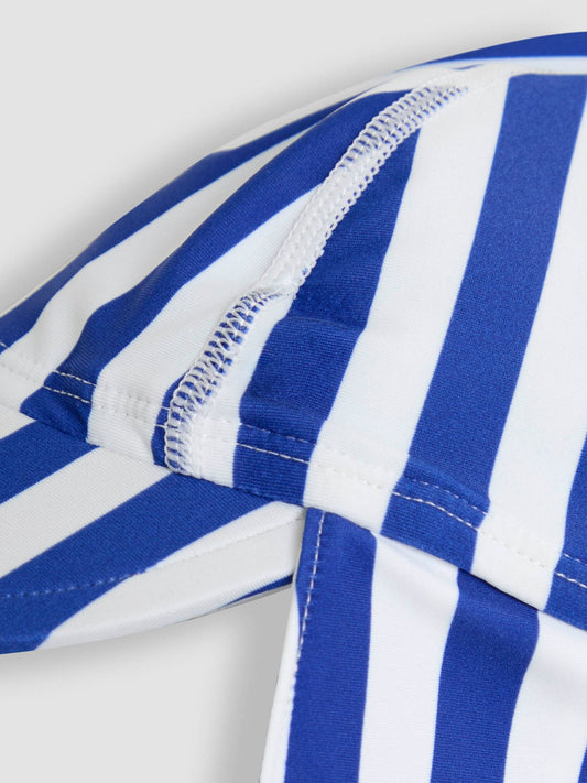JoJo Maman Bébé Navy Stripe Sun Protection Swim Hat image 2