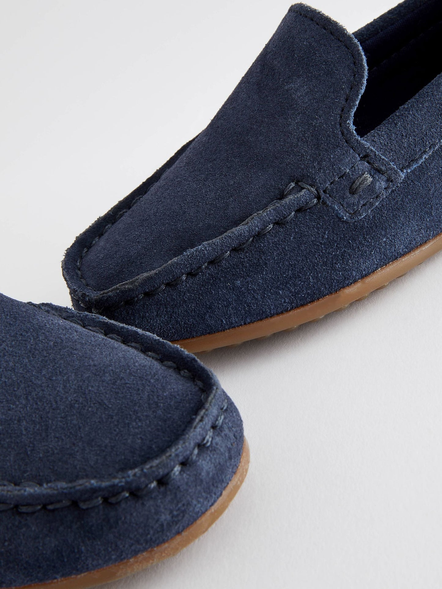 Navy Blue Wide Fit (G) Suede Slip-Ons Loafer Shoes image 7