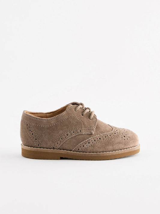 Neutral Wide Fit (G) Smart Leather Brogue Shoes image 2