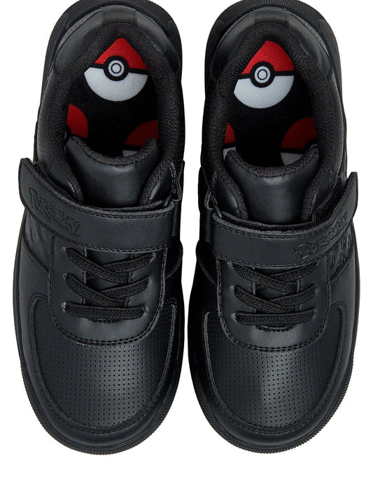 Character Black Pokemon Pokeball School Shoes image 2