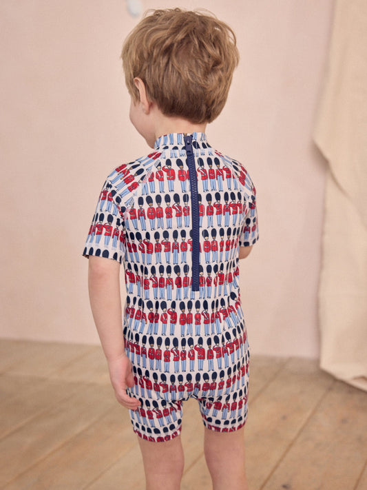 Red/Blue Cath Kidston Sunsafe All-In-One Swimsuit (3mths-7yrs)