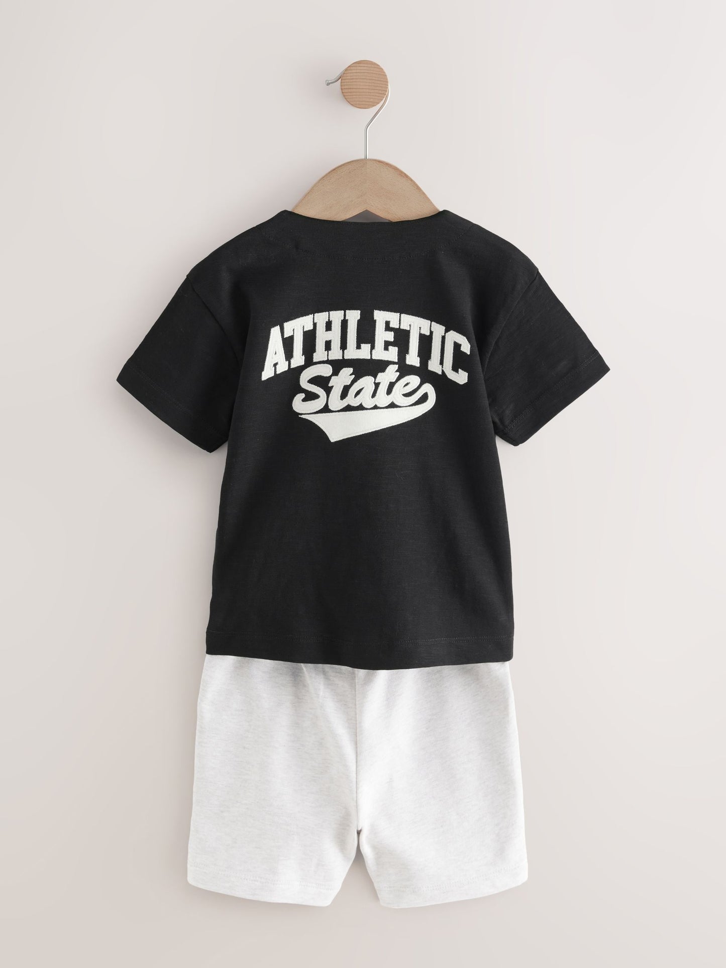 Black/Grey Baseball Short Sleeve Jersey Shirt & Shorts Set (3mths-7yrs) (3mths-7yrs) image 8