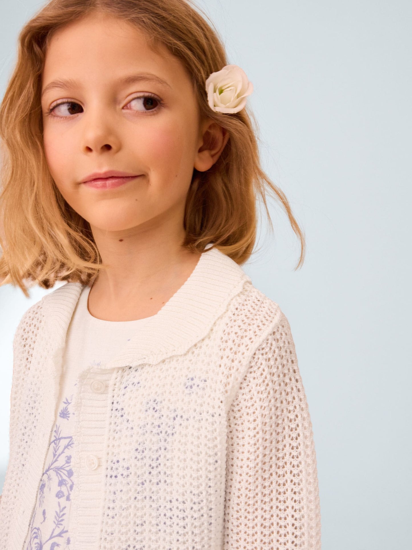 Dsiney Kidz - Laura Ashley Ecru White Knit Cardigan image 6