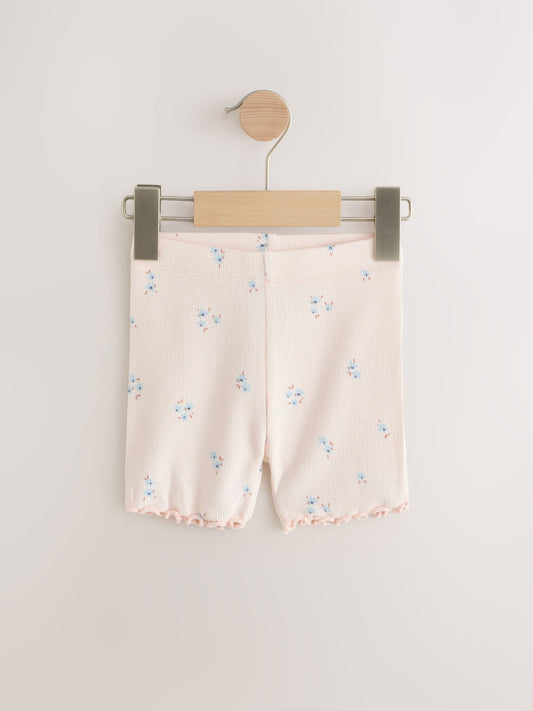 Blue Ribbed Shorts 5 Pack (3mths-7yrs) image 2