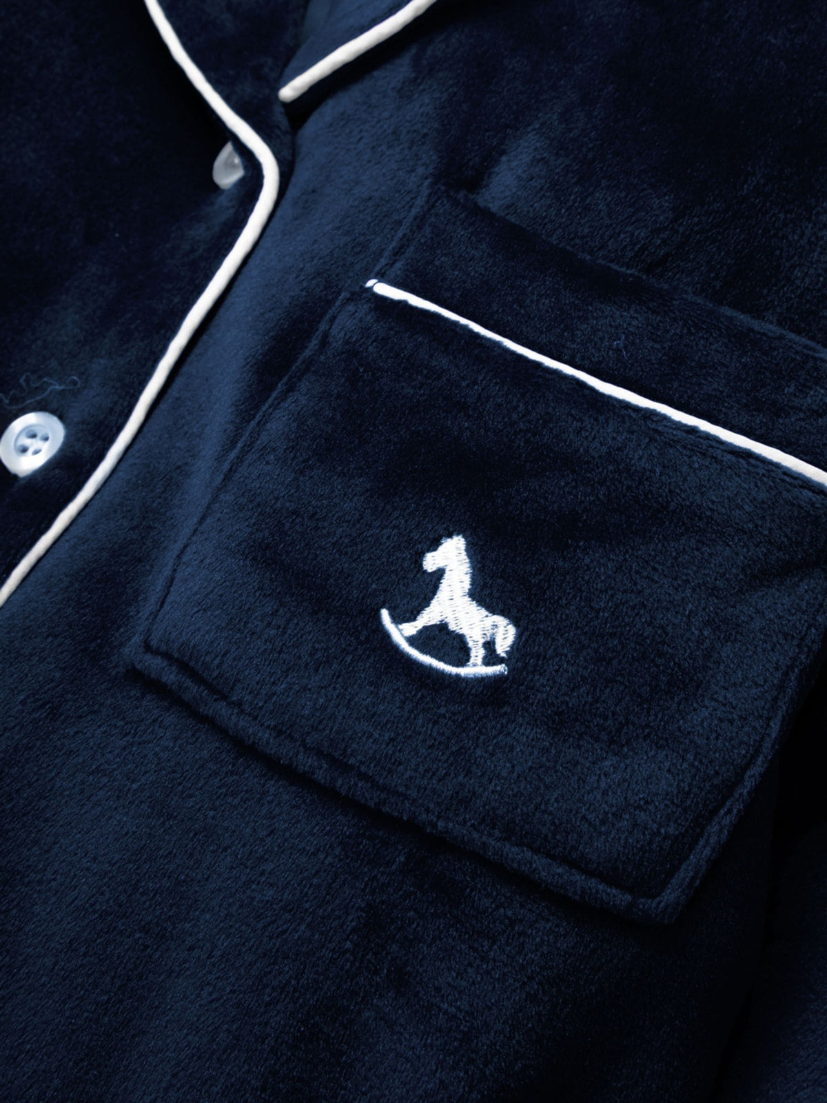 The Little Tailor Blue Luxury Soft Touch Velour Pyjamas - image 8