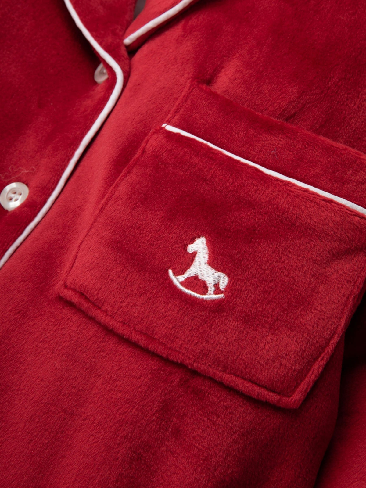 The Little Tailor Red Luxury Soft Touch Velour Pyjamas - image 8