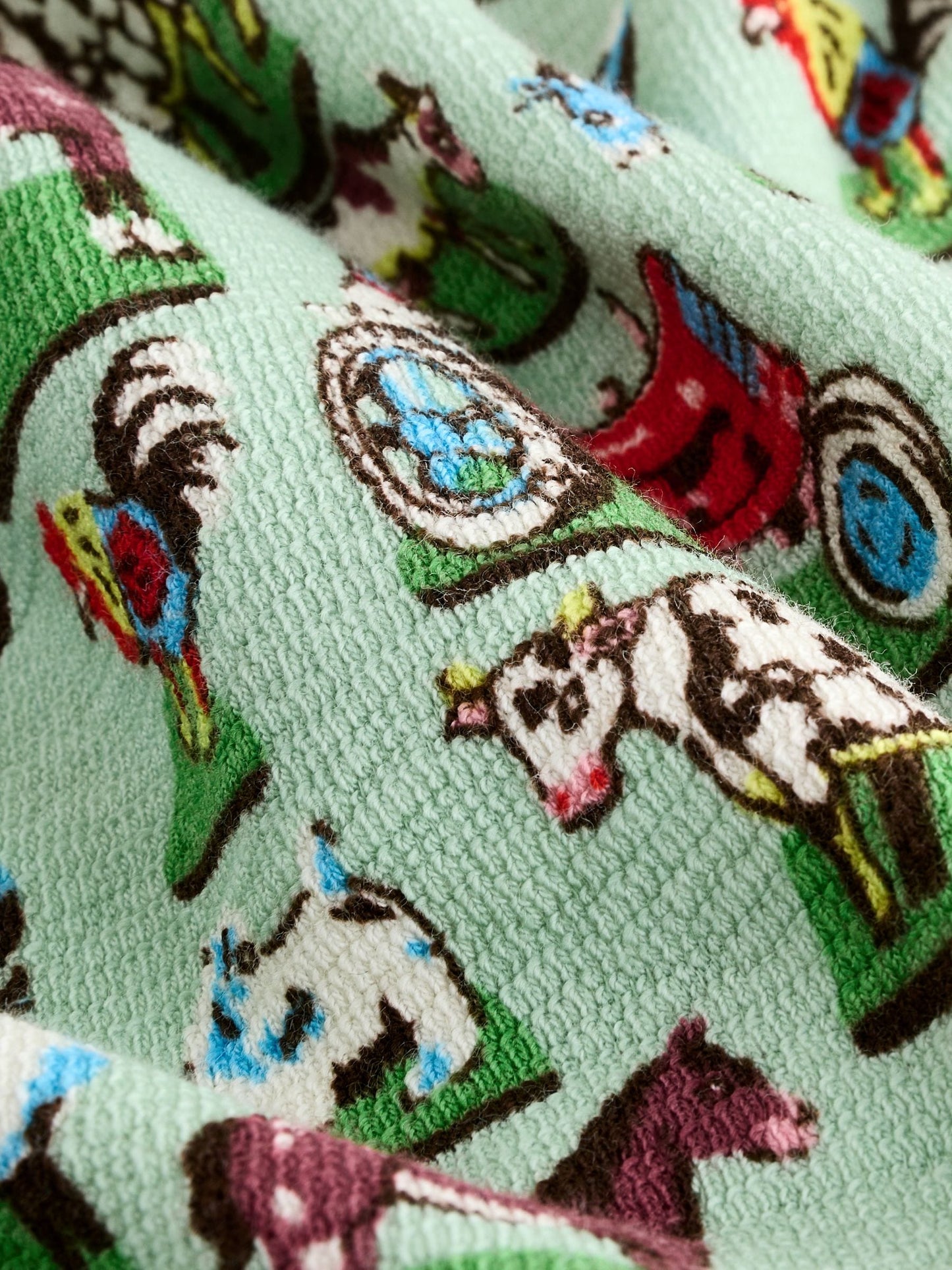 Green Farm Collared 100% Cotton Cath Kidston Romper image 7