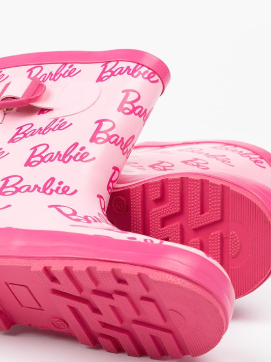 Vanilla Underground Pink Barbie Kids Wellington Boots image 2