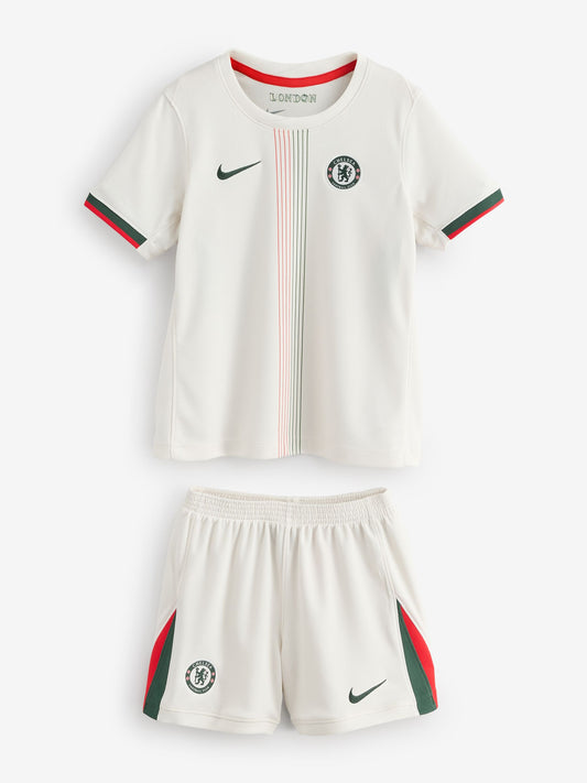 Dsiney Kidz - Nike Black Chelsea FC 2025/26 Stadium Away 3 Piece Football Kit T-Shirts image 2