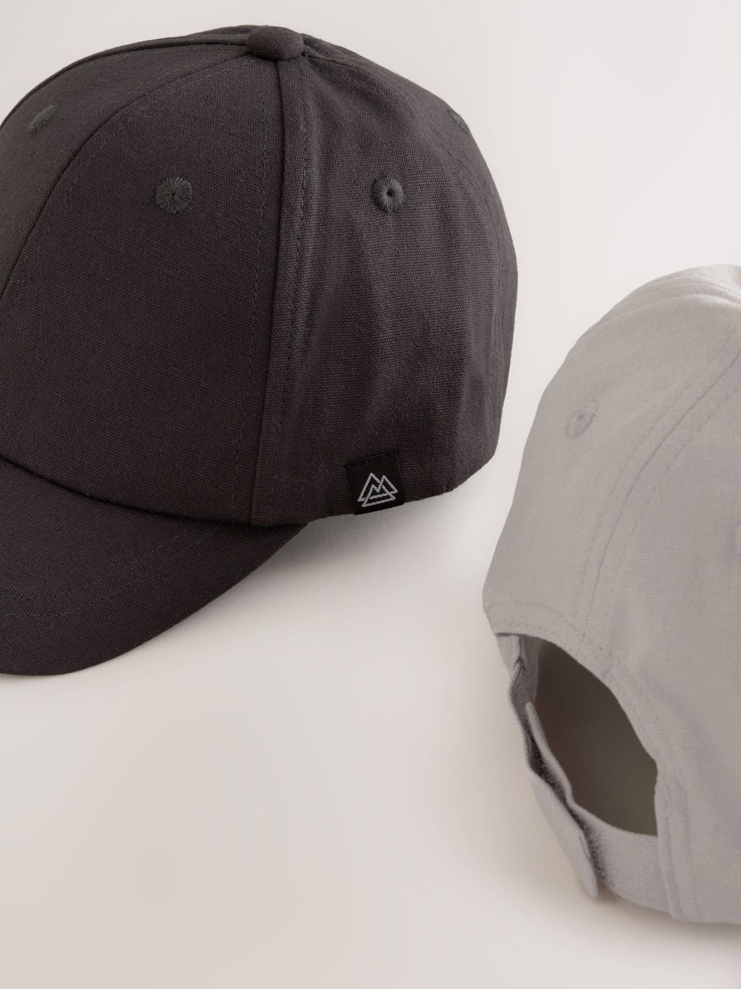 Grey/Charcoal Baseball 100% Cotton Caps 2 Pack (1-16yrs) image 4