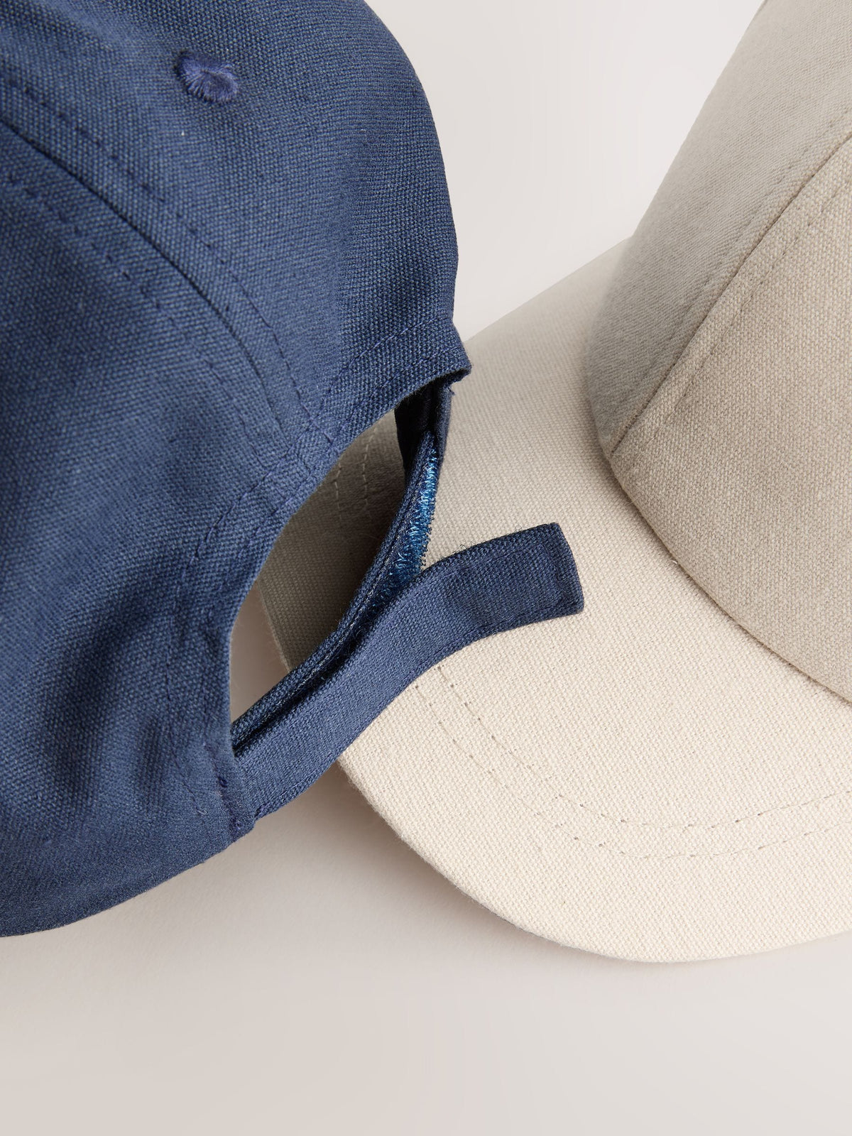 Navy/Stone Baseball 100% Cotton Caps 2 Pack (1-16yrs) image 3