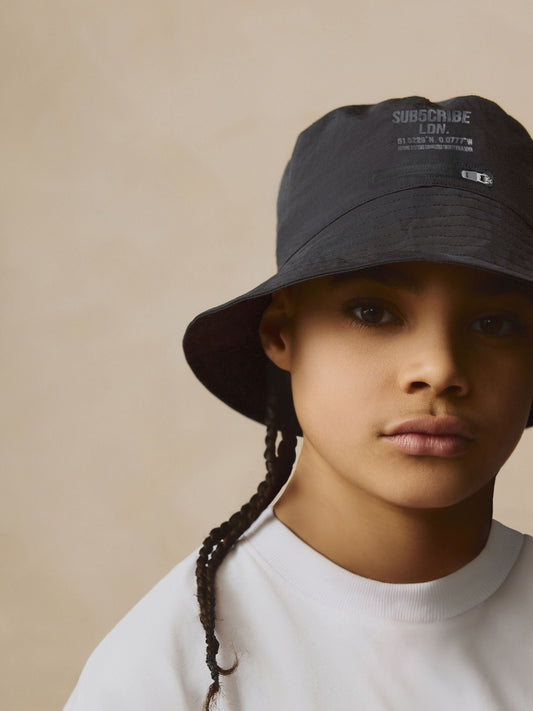 Black Subscribe Bucket Hat (1-16yrs) image 3