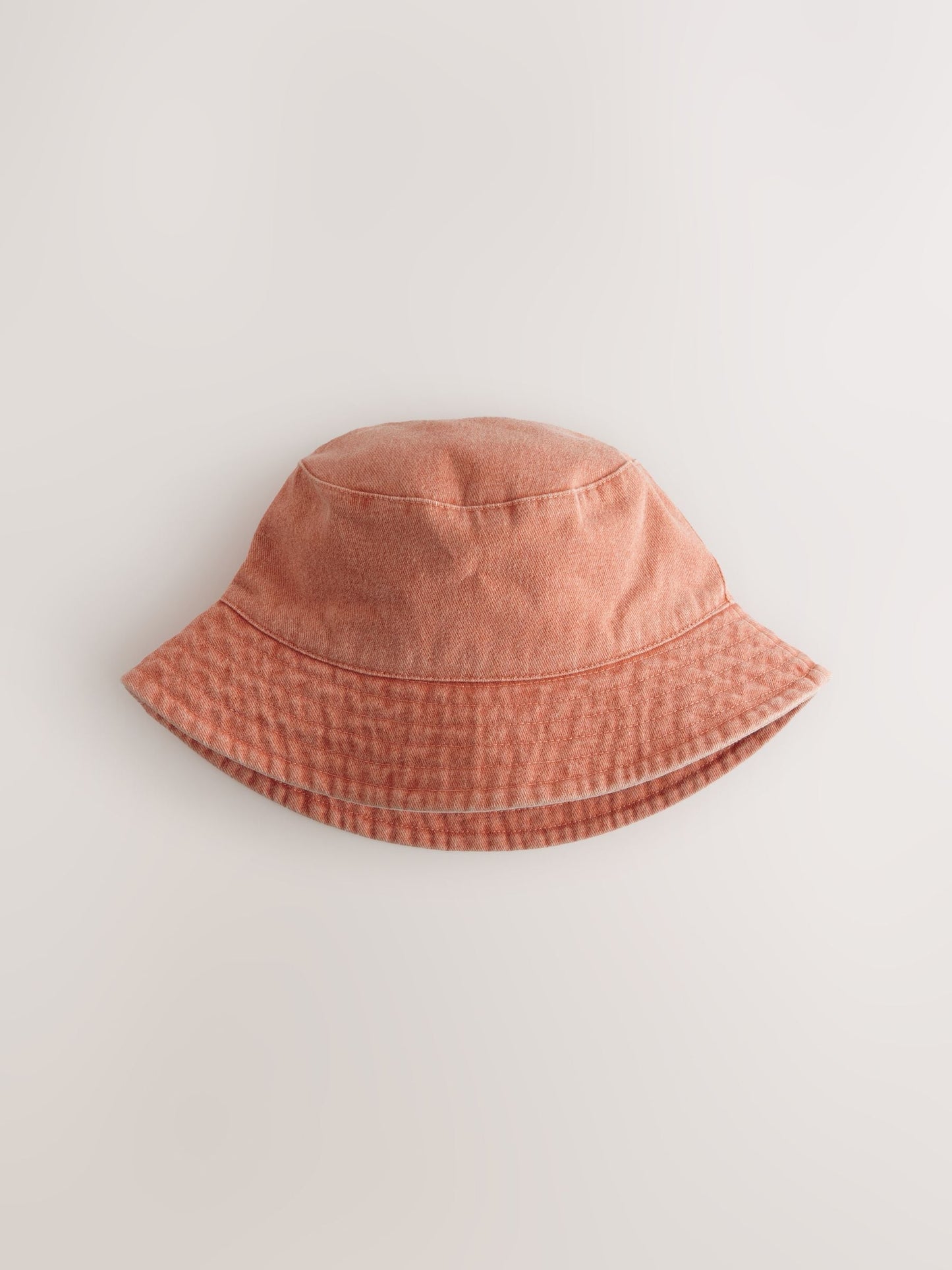 Orange 100% Cotton Washed Bucket Hat (3mths-16yrs) image 1