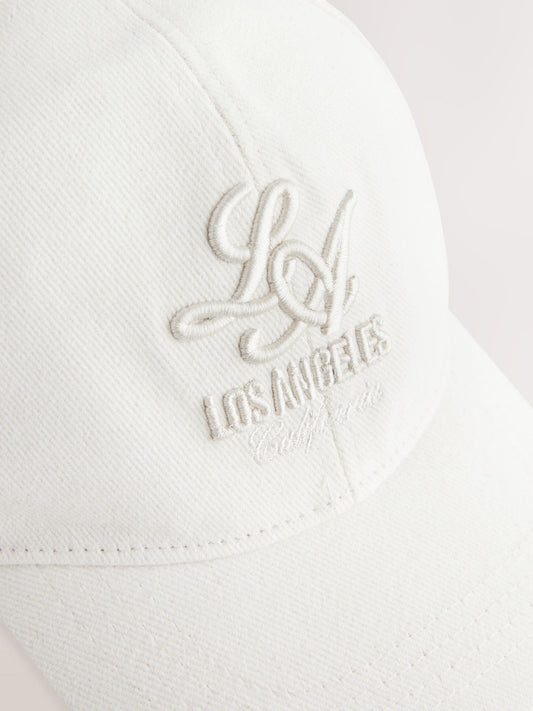 White LA Baseball Cap (3-16yrs) image 3