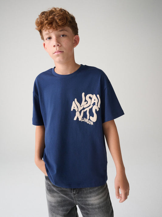 smALLSAINTS Navy Oversized Orlando Logo Crew T-Shirt - image 2