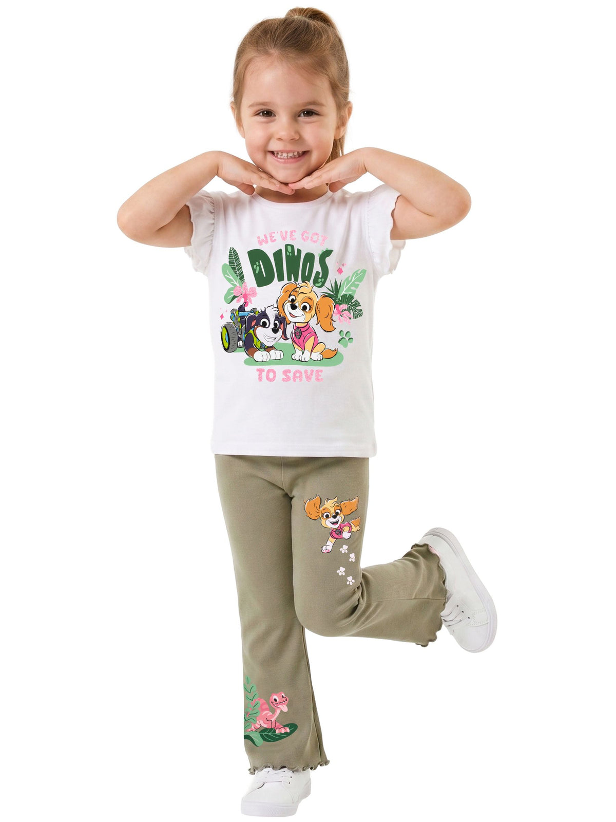 Dsiney Kidz - Character Green Paw Patrol Dinosaur T-Shirt And Leggings Set image 7