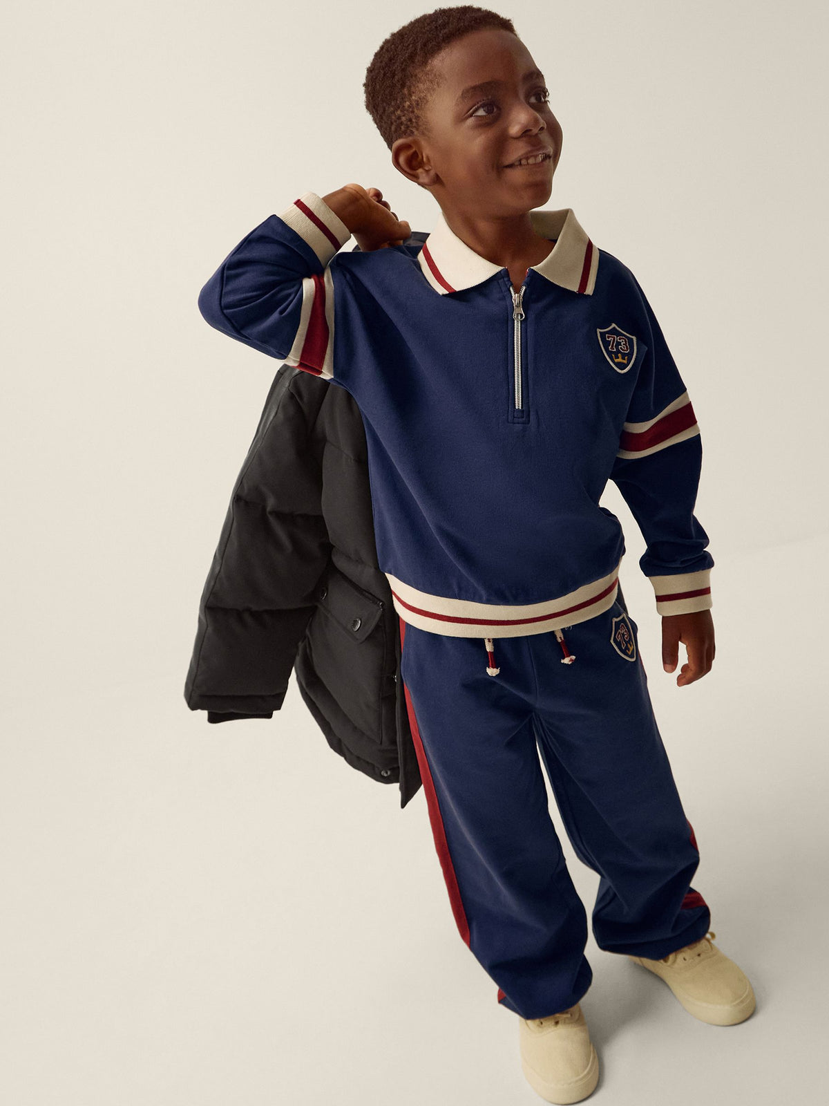 Monsoon Blue Navy Half Zip Sweat Top & Jogger Set - image 1