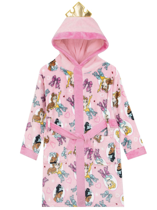 Character Pink Disney Princess Dressing Gown Belle, Cinderella and Tiana - image 1
