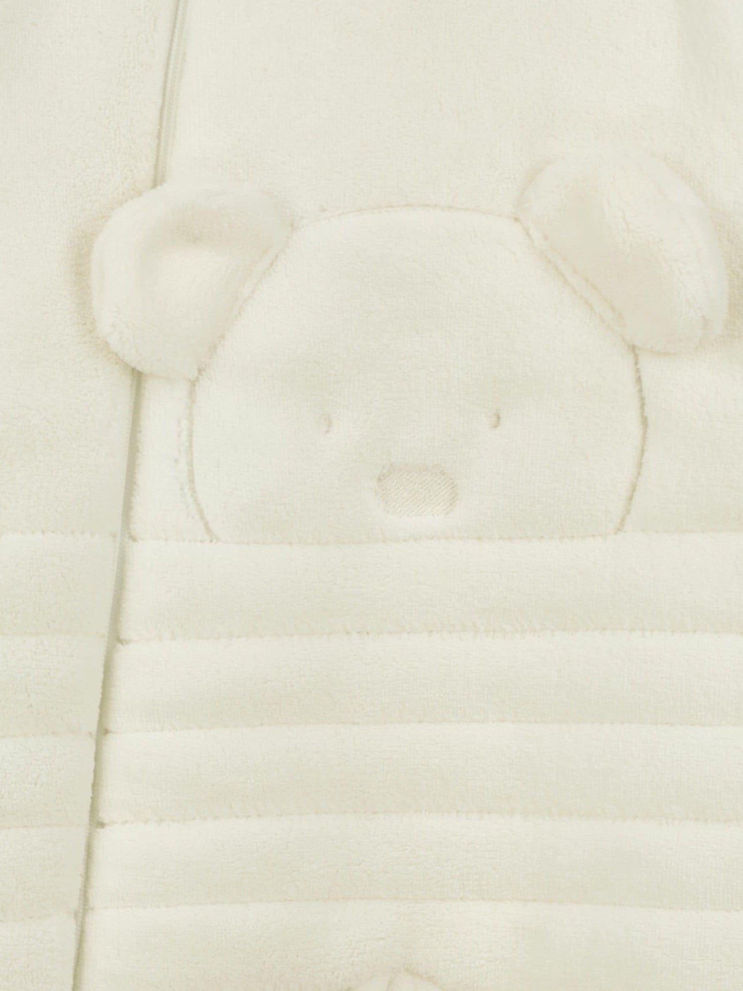 Emile Et Rose Natural Deep Pile Fleece Pramsuit With 3d Teddy image 4