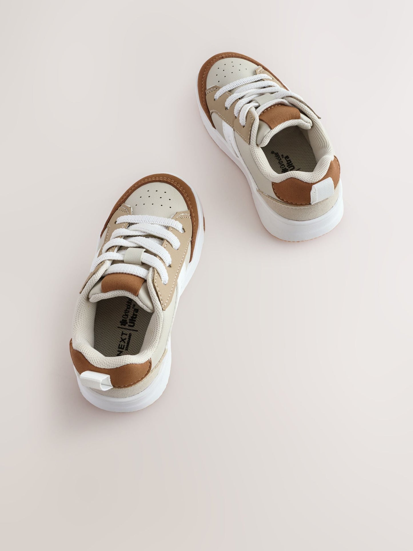 Neutral Standard Fit (F) Elastic Lace Trainers image 6
