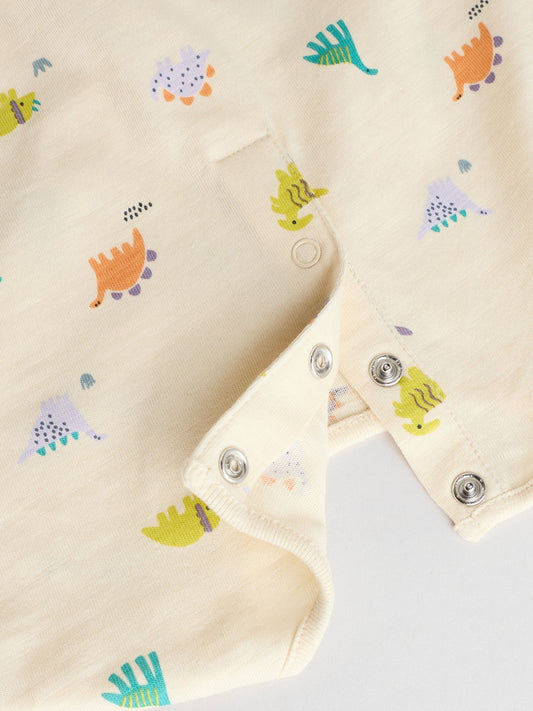 Multi 100% Cotton Baby Rompers 4 Pack image 3