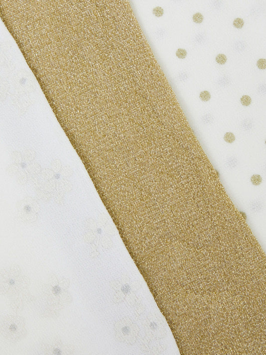 Monsoon Gold Baby Glitter Tights 3 Pack image 2