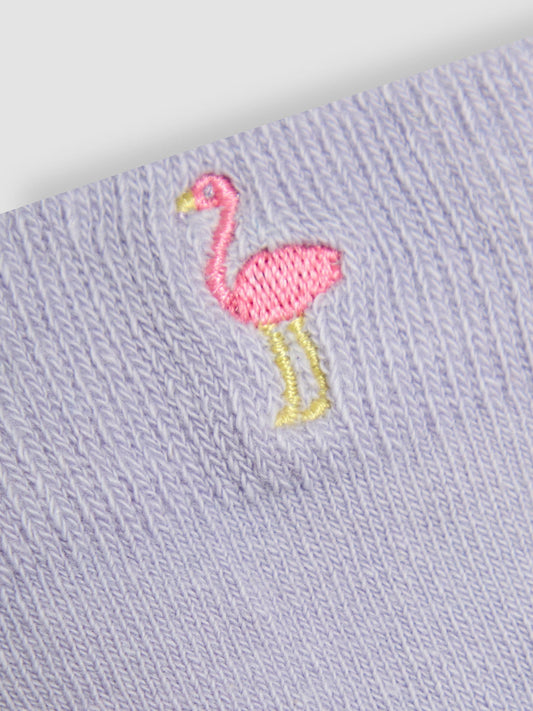 JoJo Maman Bébé Pink Printed Socks 3 Pack image 2