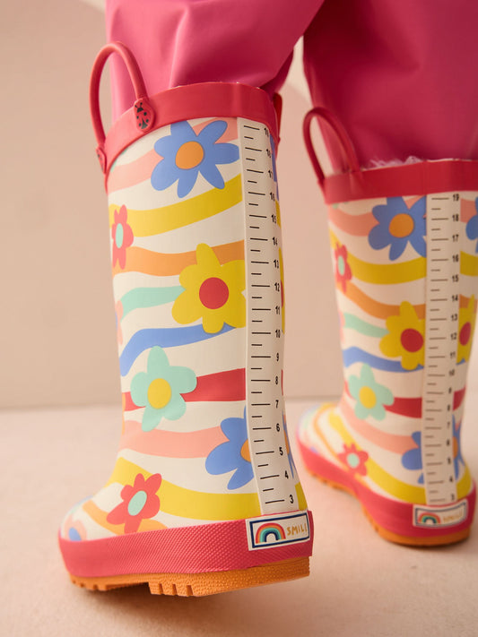 Multi Rainbow Handle Wellies image 2