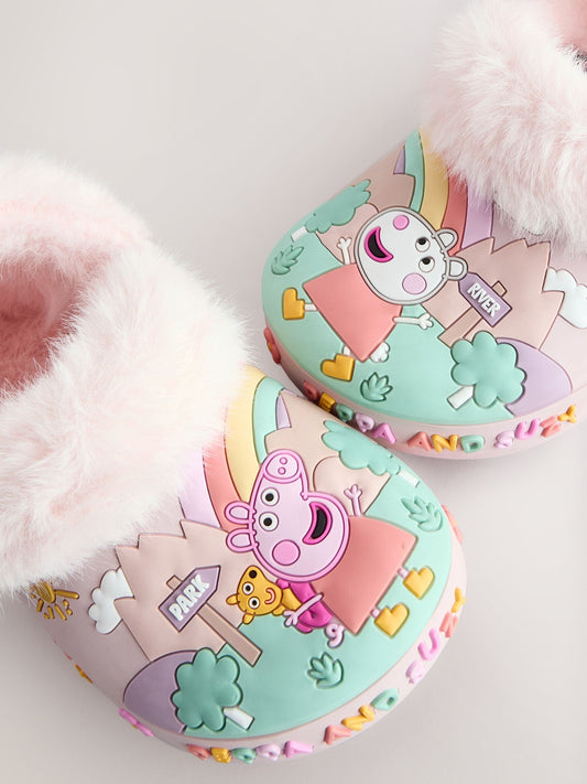 Pink Peppa Pig Cosy Lined Slipper Clogs image 2