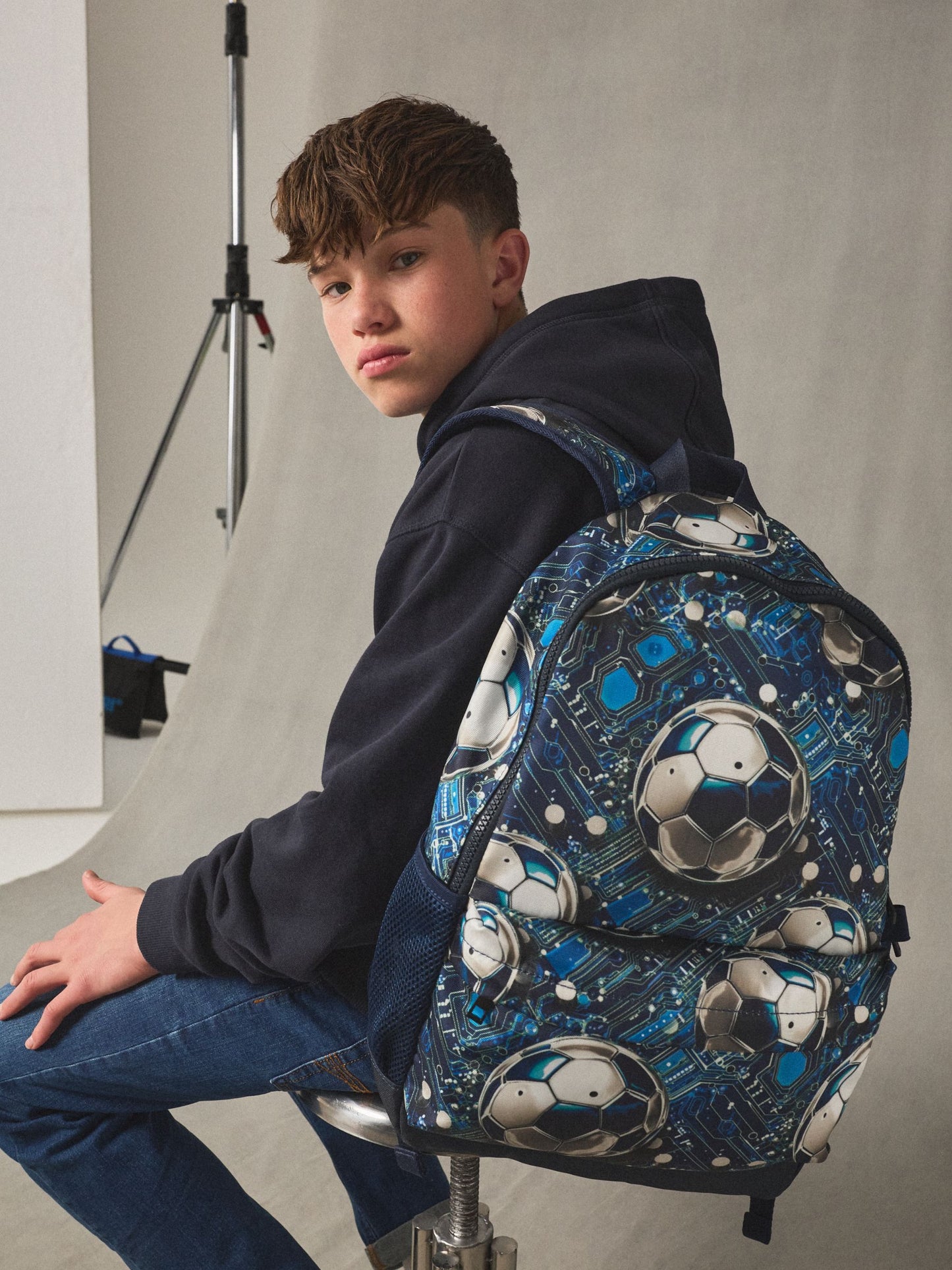 Blue Football Backpack image 1