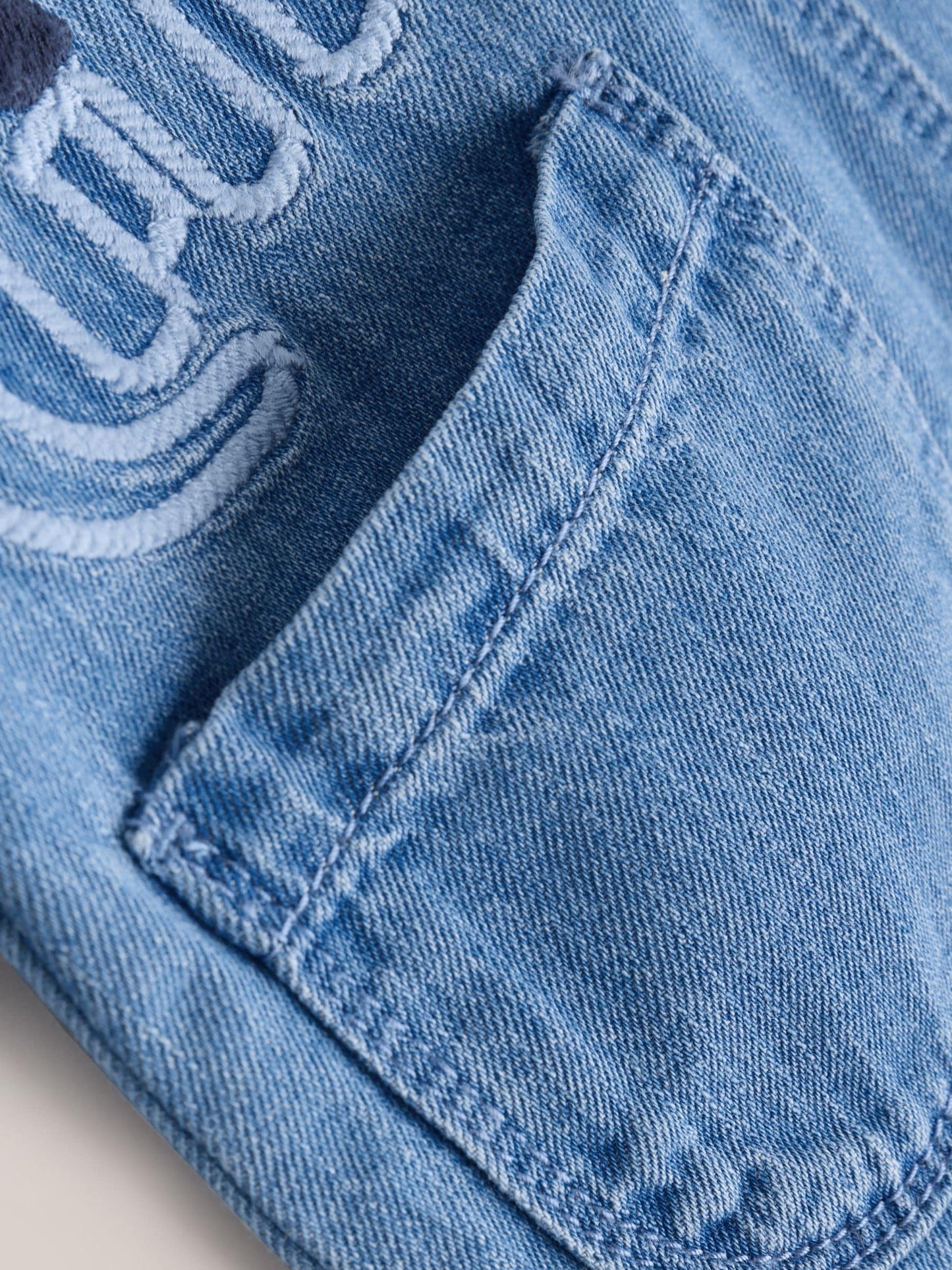 Blue Dinosaur Baby Denim Dungarees and Bodysuit Set (0mths-2yrs)