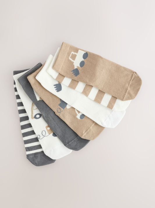Neutral Transport Cotton Rich Socks 7 Pack image 3