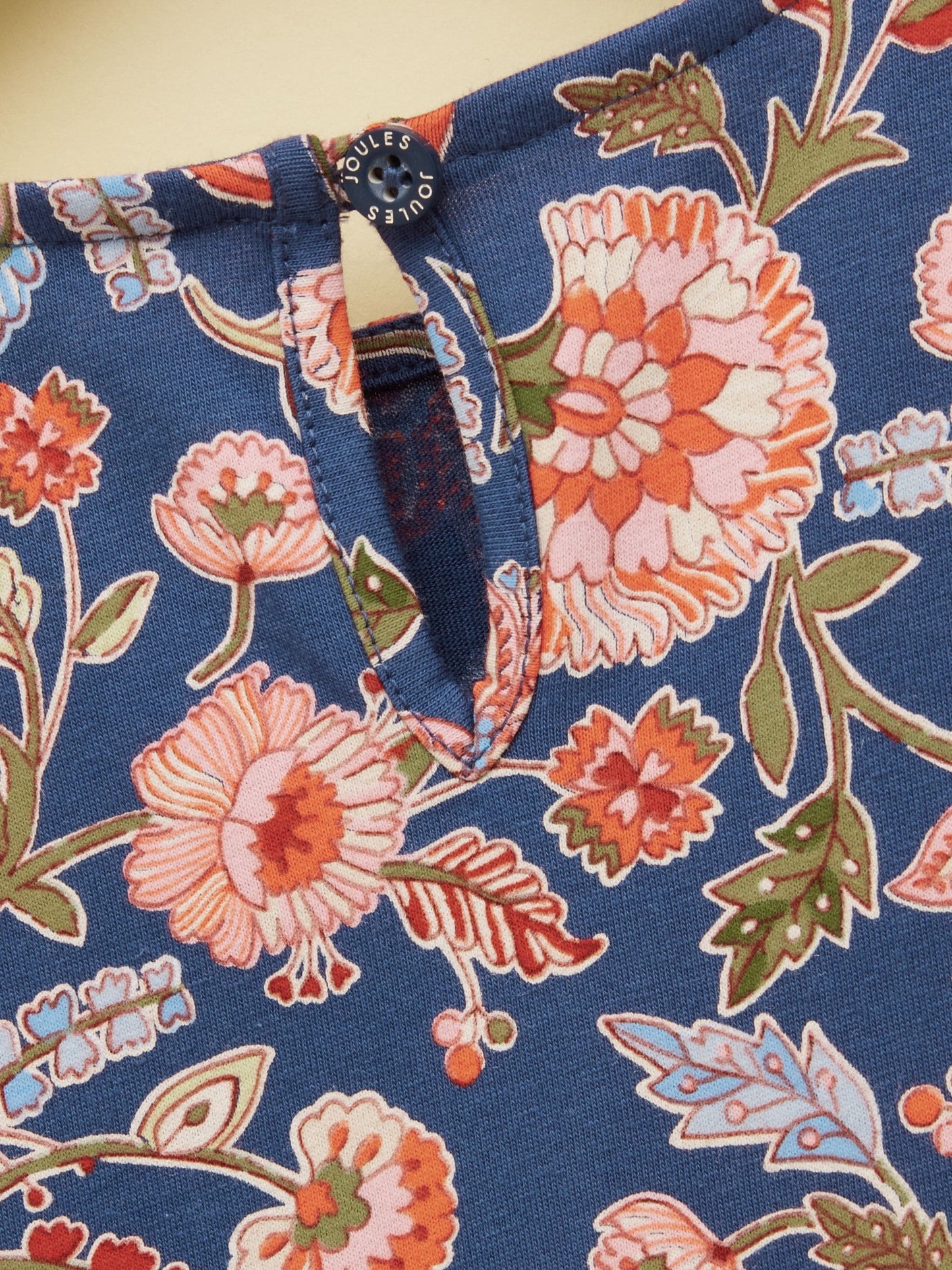 Joules Girls' Hampton Multi Floral Long Sleeve Jersey Dress image 5