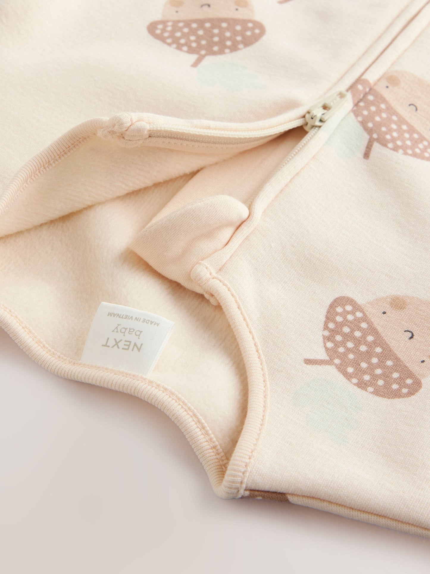 Neutral Baby Two Way Zip Fleece Lined Sleepsuit