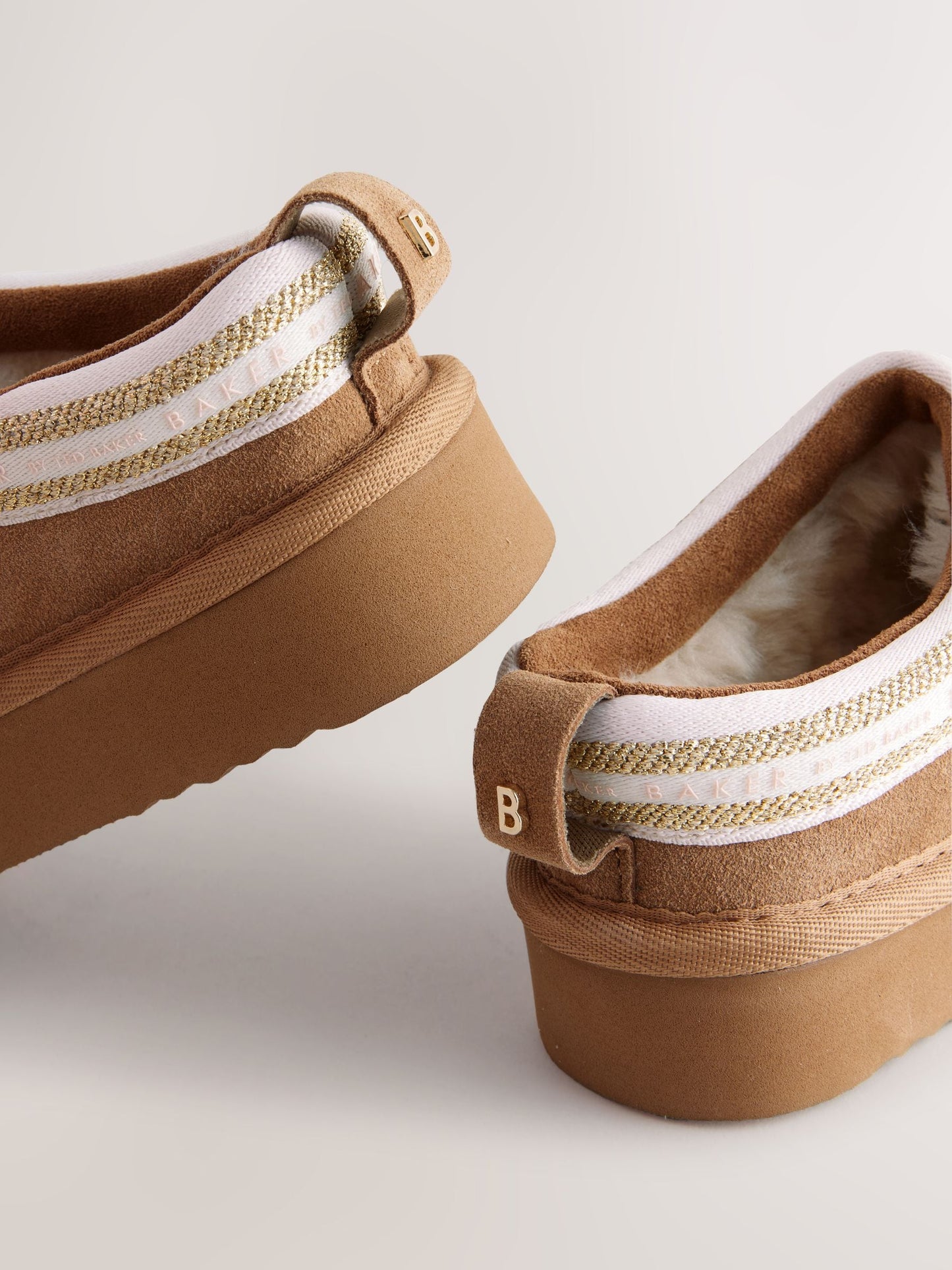 Baker by Ted Baker Girls Water Repellent Suede Mule Slippers image 5