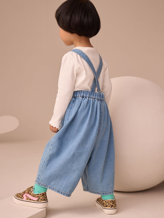 Denim Long Leg Dungarees (3mths-8yrs)