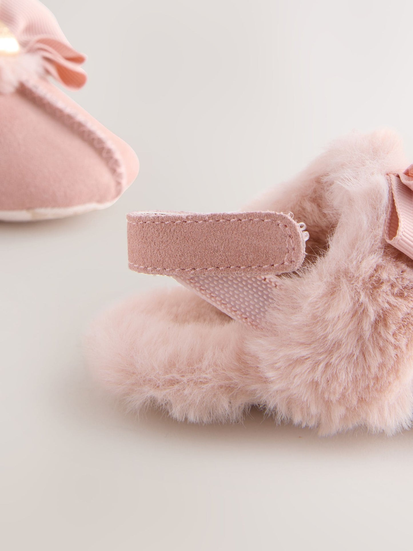 Baker by Ted Baker Baby Girls Faux Fur Trim Padders Mules image 5